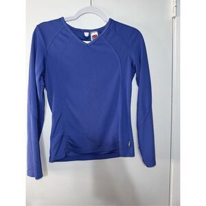 Avia=Purple Long Sleeve and Bottom Round Neck Activewear Top Size S